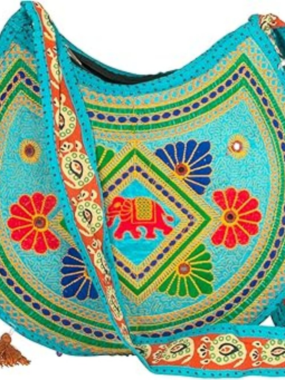 New Hippie Sling Handmade Crossbody Bag Boho Chic Patchwork Embroidered Shoulder